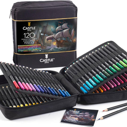 170 Piece Coloured & Metallic Pencils in Zip Cases Artist Bundle