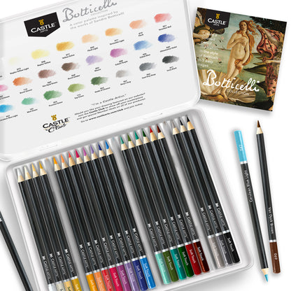 24 Piece Botticelli Coloured Pencil Set in Display Tin