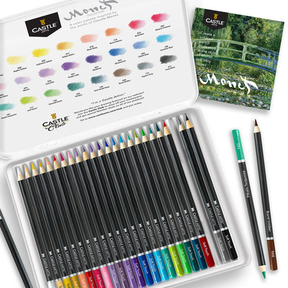 24 Piece Monet Coloured Pencil Set in Display Tin