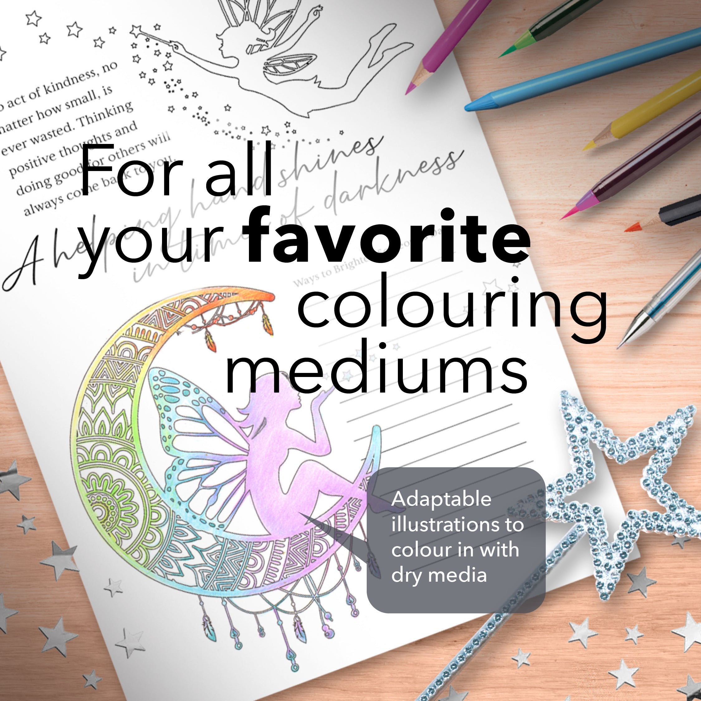 Utskrivbar Mindfulness Coloring Journal [Digital nedladdning]