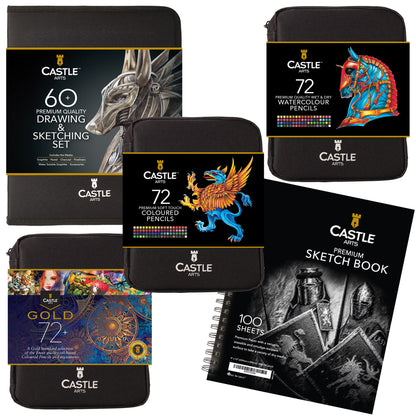 278 Piece Premium Drawing and Colouring Zip Case Bundle