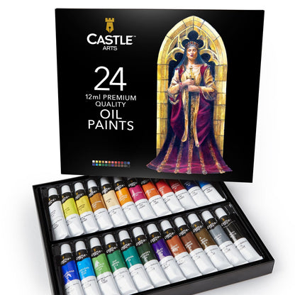 24 Piece Oil Paint Set